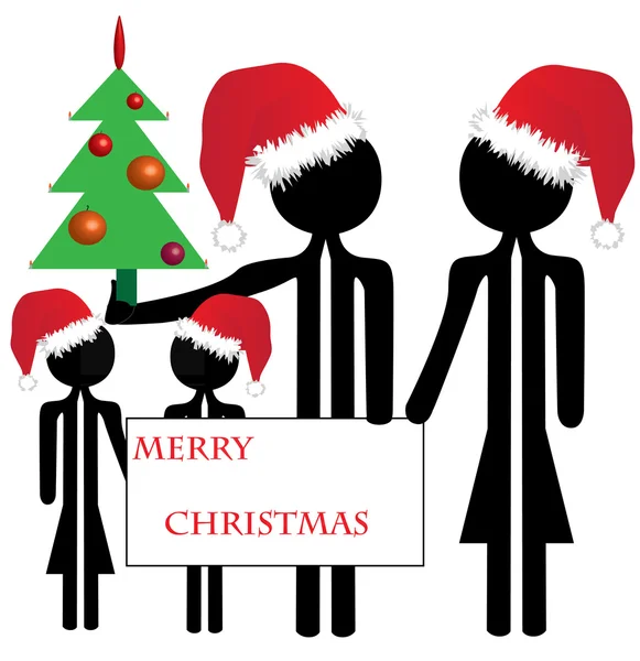 Family merry christmas — Stock Photo, Image