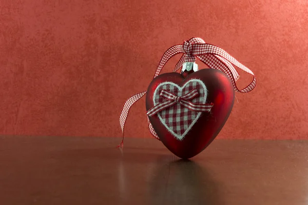 Cuore di Natale rosso — Foto Stock