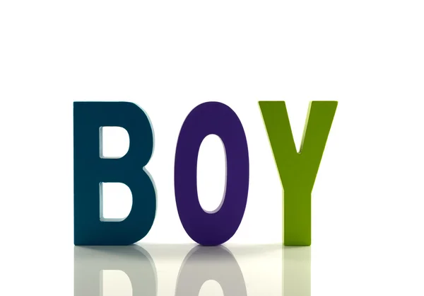 Boy letters — Stock Photo, Image