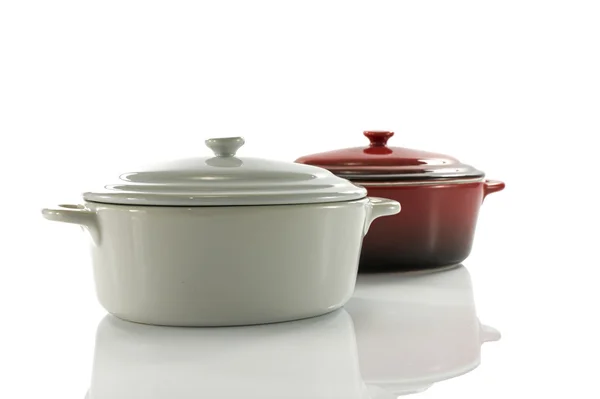 赤と白の鍋 — ストック写真