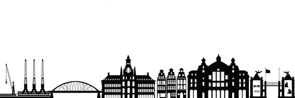 Skyline d'Anvers — Image vectorielle