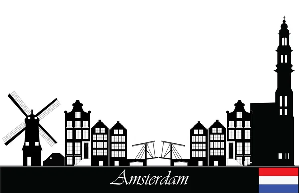 Skyline amsterdam — Stock Vector