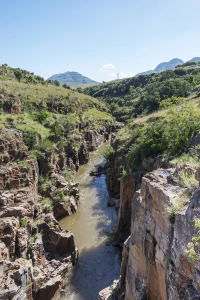 Río en los baches de los bourkes en Sudáfrica — Foto de Stock