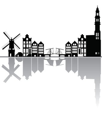 Amsterdam Hollanda manzarası