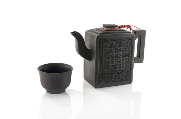 Aziatische theepot en cup — Stockfoto