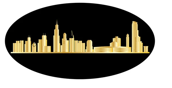 Skyline chicago — Vector de stock