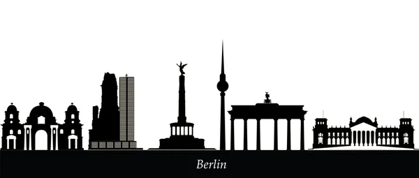 Ciudad alemana de Berlín skyline — Vector de stock