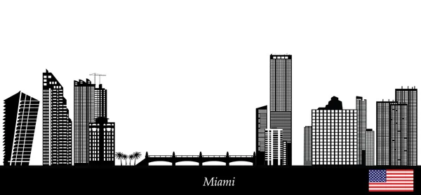 Miami panoramę miasta — Zdjęcie stockowe