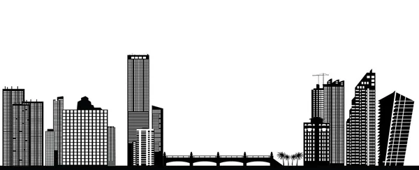 Ciudad de Miami skyline — Vector de stock