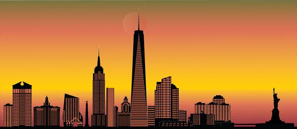 Nova Iorque cidade americana skyline — Fotografia de Stock