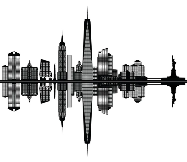 New York amerikanische Stadtsilhouette — Stockfoto