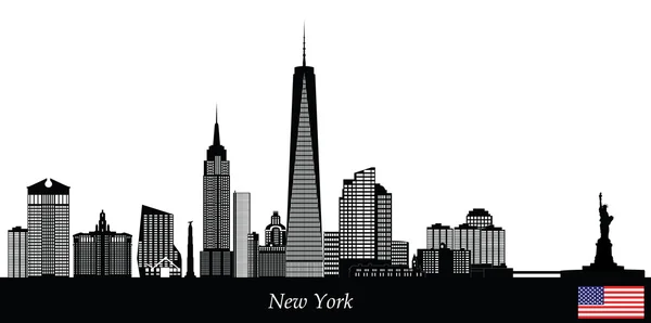 Skyline di New York città americana — Foto Stock