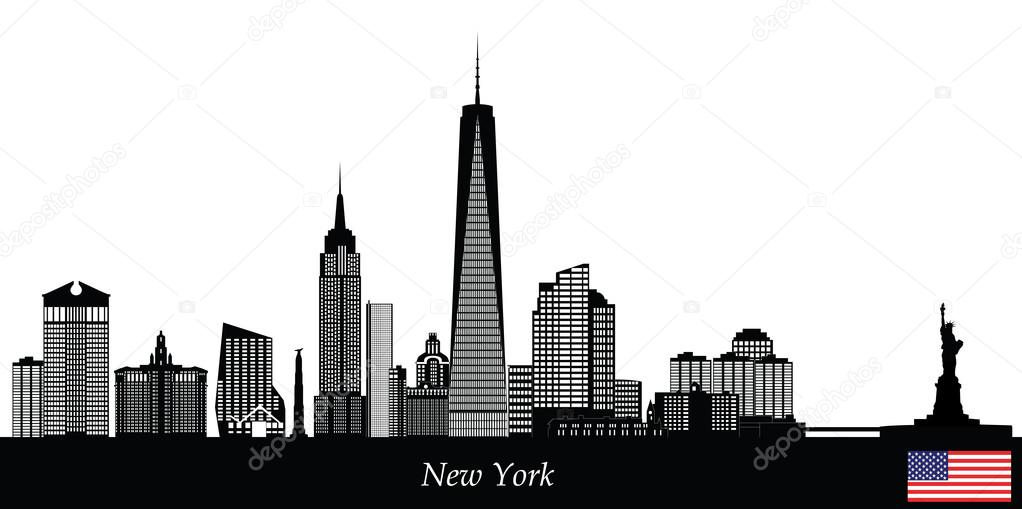 New York american city skyline