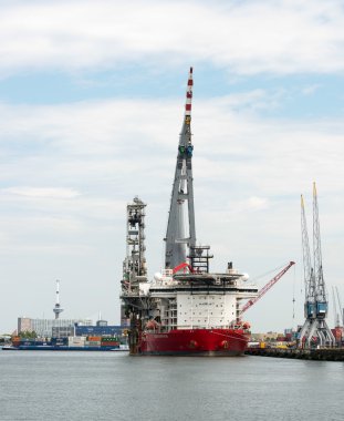 büyük vinç gemi rotterdam Limanı