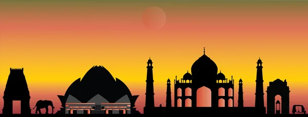 Panoramę miasta w new delhi Indie — Zdjęcie stockowe