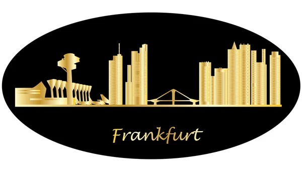 Ciudad alemana de Frankfurt skyline — Archivo Imágenes Vectoriales