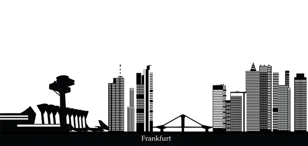 Frankfurt skyline cidade alemã — Vetor de Stock