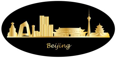 Beijing chinese skyline clipart