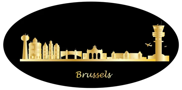 Belgium city skyline — Stock Vector