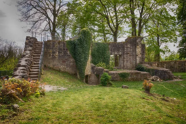 Het Centrum Van Tecklenburg Duitsland Ligt Ruïne Van Het Oude — Stockfoto