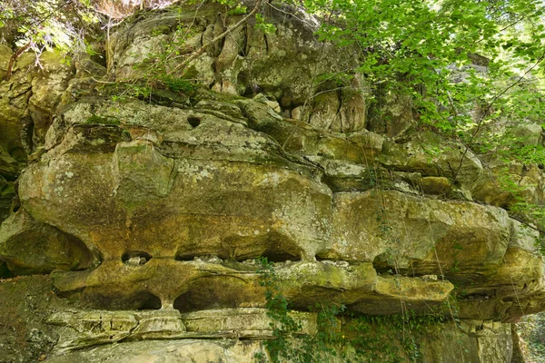 ルクセンブルクのマルラータール人の岩の浸食の詳細 — ストック写真