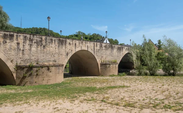 Stone Arch Bridge Echternach Luxembourg Summerday — Fotografia de Stock