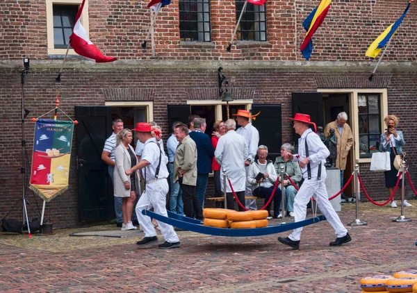 Alkmaar Holland 2022 Cheese Auction Market Alkmaar Netherlands Traditional Spectacle — Stock Photo, Image