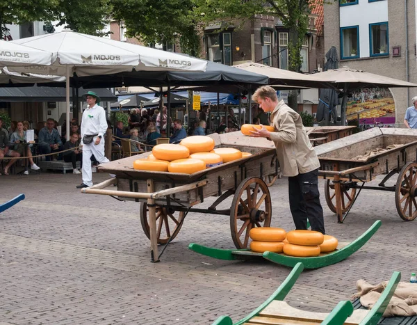 Alkmaar Holland 2022 Traditional Cheese Market Alkmaar Netherlands Here Sold — Stock Photo, Image