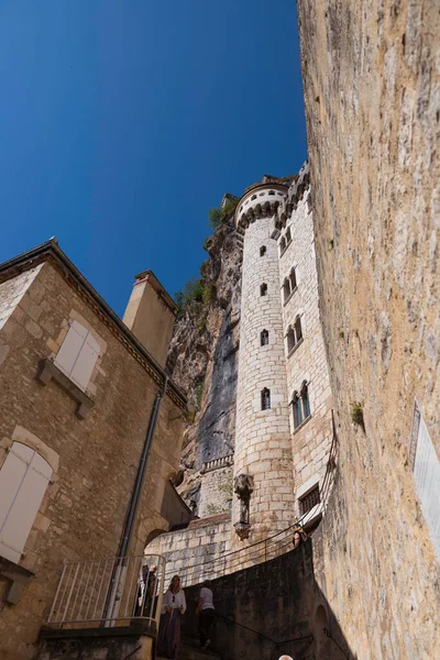 Peregrinação Cidade Rocamadour Cidade Episcopal Santuário Bem Aventurada Virgem Maria — Fotografia de Stock