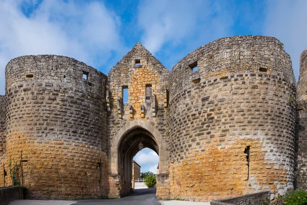 Porte Des Tours Domme Dordogne Perigord Aquitaine França — Fotografia de Stock