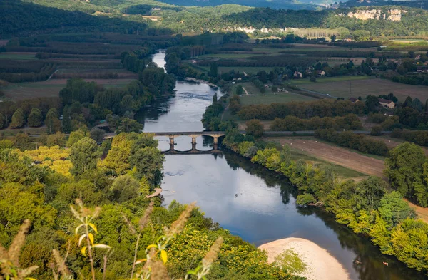 View Dordogne River France Region Perigord Village Domme — Stock Photo, Image