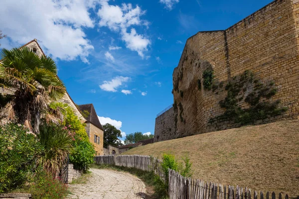 Деревня Beynac Cazenac Старая Средневековая Деревня Департаменте Dordogne Старыми Домами — стоковое фото