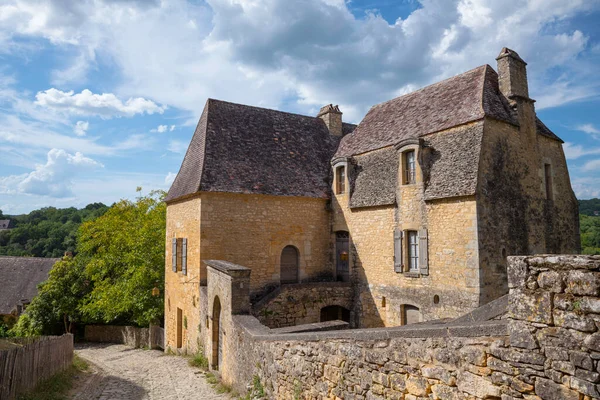 Dordogne Köyü Beynac Fransa Nın Güzel Taş Evde Pitoresk Köşesinde — Stok fotoğraf