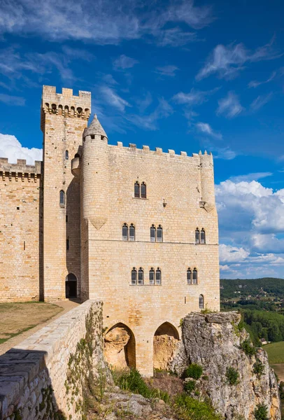 Antiga Fortaleza Beynac Cazenac Domina Vale Dordogne Perigord Noir França — Fotografia de Stock