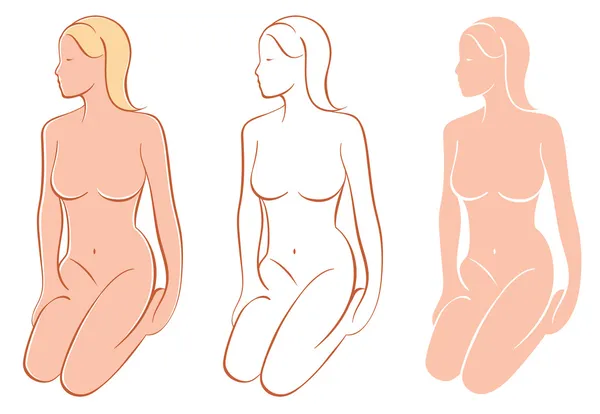 Mujeres desnudas — Archivo Imágenes Vectoriales