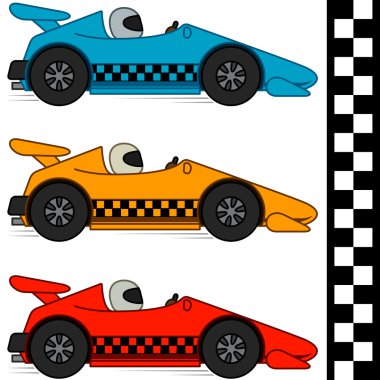 Racing Cars & Finishing Line clipart