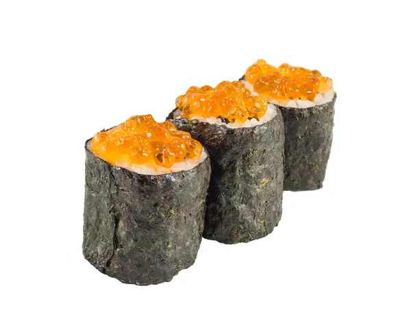 Three sushi with caviar — Stock Photo, Image