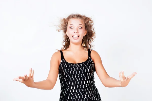 Menina bonita no estúdio — Fotografia de Stock