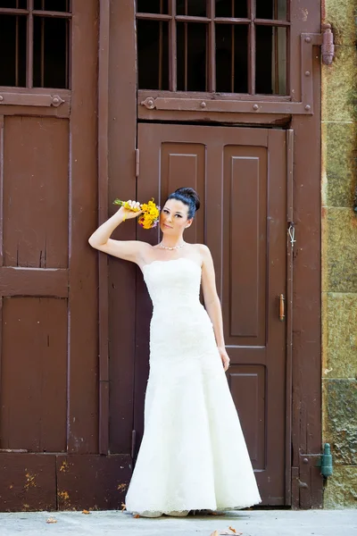 Bride outdoor portrait — Stock Photo, Image
