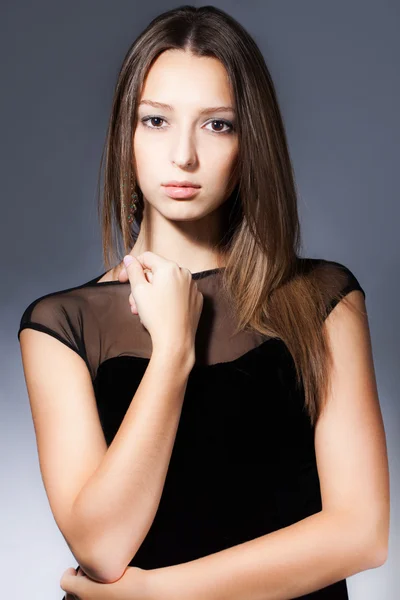 Retrato menina no estúdio — Fotografia de Stock