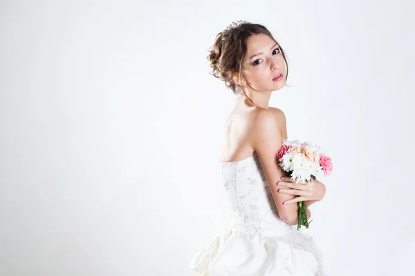 Retrato de novia en el estudio — Foto de Stock