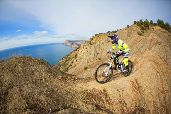 Ciclista di montagna — Foto Stock