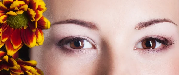 Olhos de mulher bonita — Fotografia de Stock