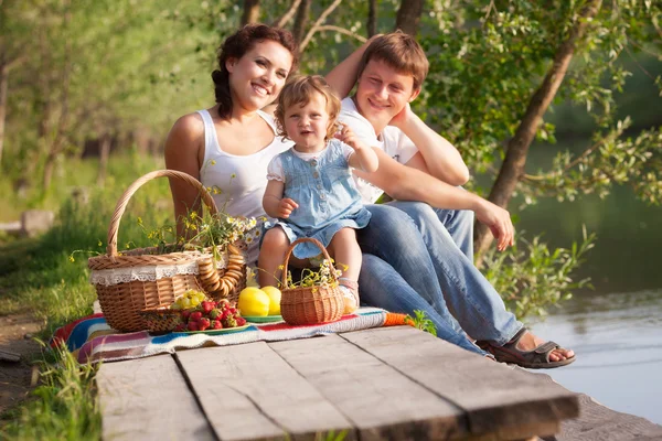 Família em piquenique Fotografias De Stock Royalty-Free