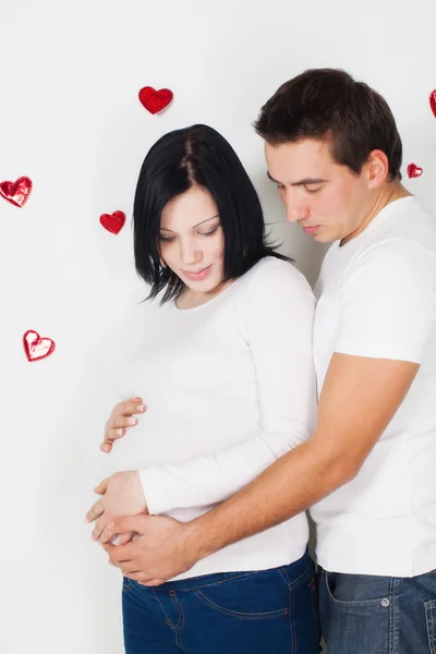 Pregnant woman with man — Stock Photo, Image