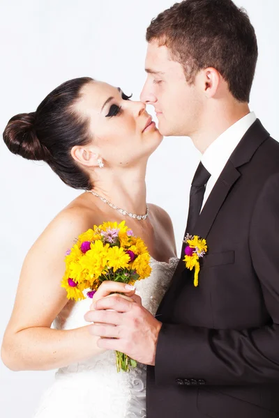 Casal em estúdio — Fotografia de Stock