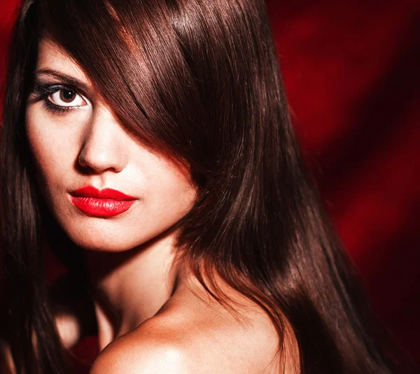 Woman with perfect hair — Stock Photo, Image