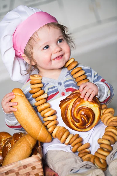 Маленький пекарь — стоковое фото