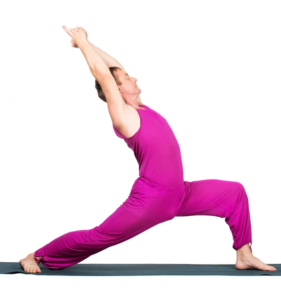 Hombre haciendo figura de yoga —  Fotos de Stock