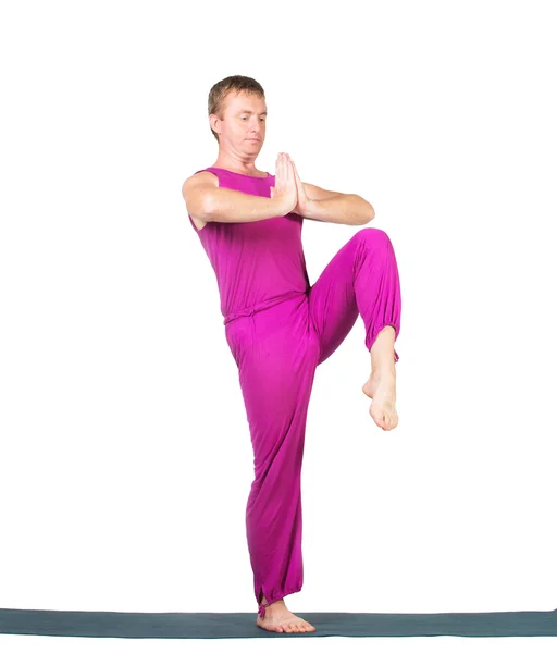 Man maken yoga figuur — Stockfoto
